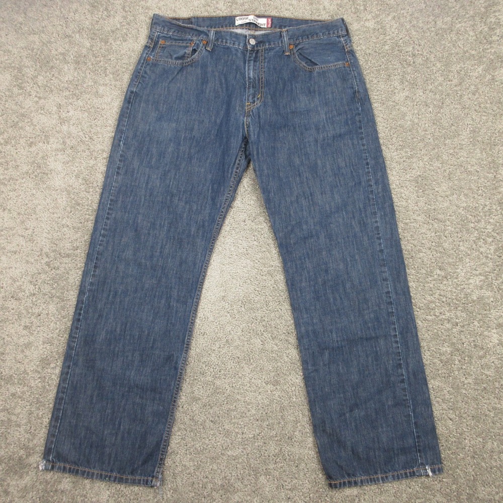 Levis Jeans Mens 36x20 (Tag 36x34) Blue 569 Loose Straight Baggy Y2K Denim Pants